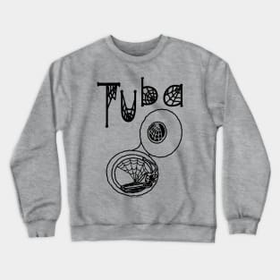 Tuba Halloween Cobwebs Crewneck Sweatshirt